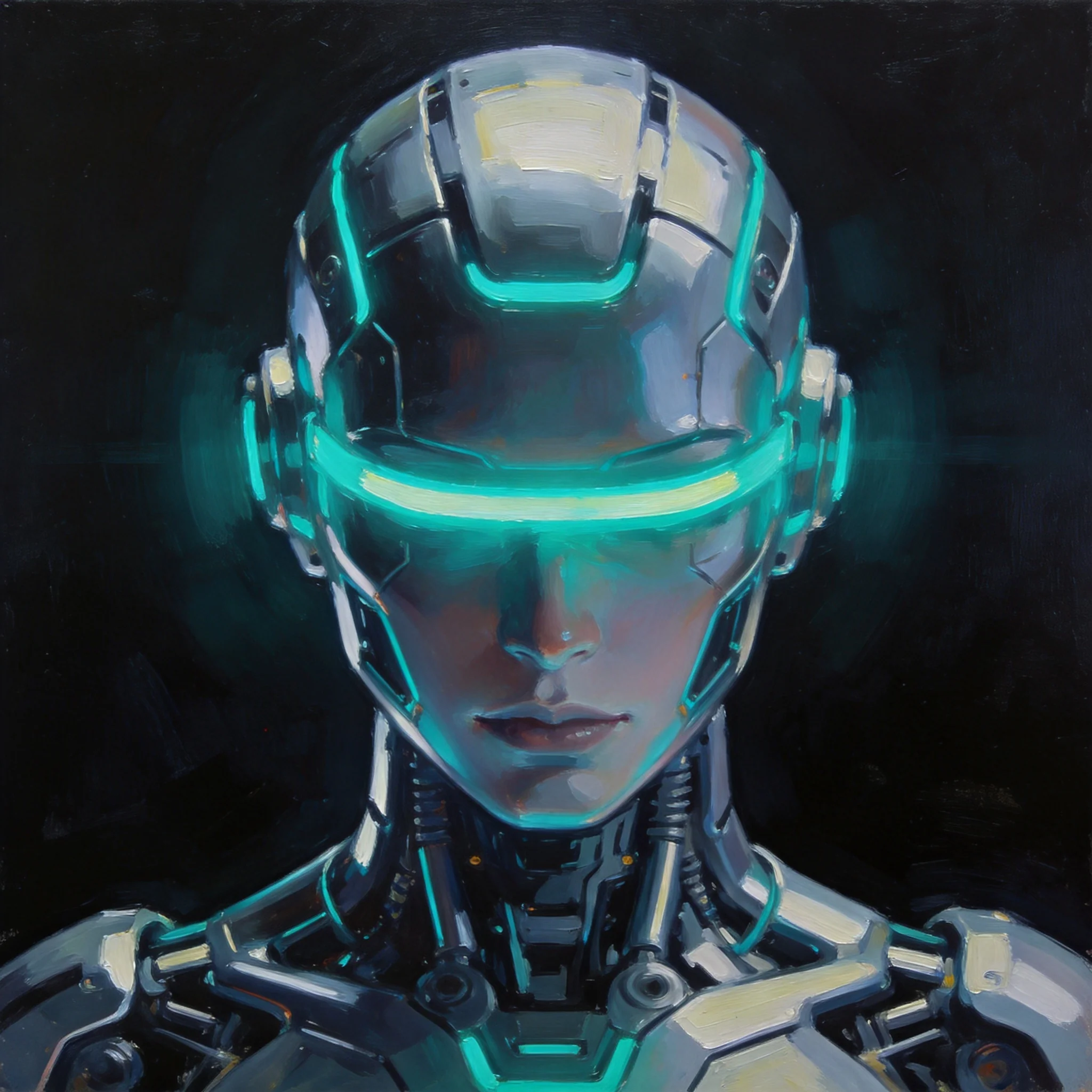 Neon mecha robot NFT